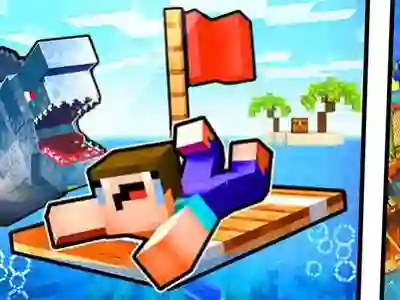 Oyunu Noob Raft: Ocean Survival çevrimiçi