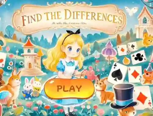 Oyunu Find The Differences: Alice In Wonderland çevrimiçi