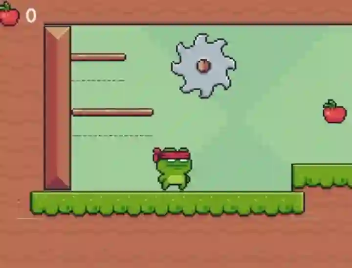 Oyunu Green Ninja Collects Apples çevrimiçi