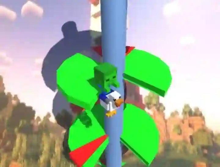 Oyunu Chicken Jockey Helix Jump çevrimiçi