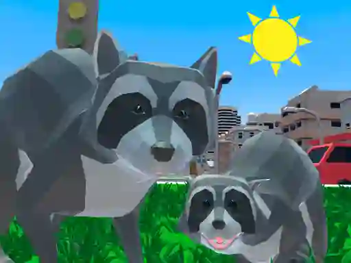 Oyunu Raccoon Adventure City Simulator 3d çevrimiçi