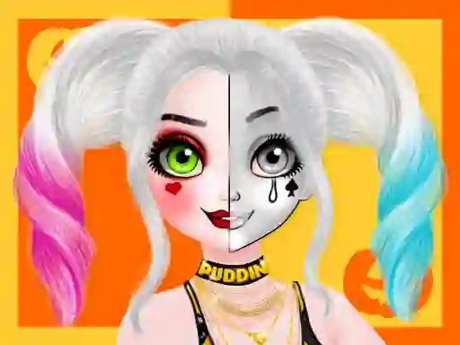Oyunu Princess Halloween Makeup Halffaces Tutorial çevrimiçi