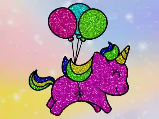 Oyunu Coloring Book Glittered Unicorns çevrimiçi
