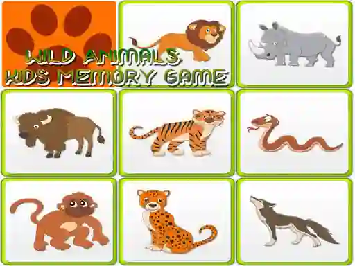 Oyunu Wild Animals Kids Memory game çevrimiçi