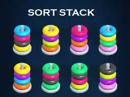 Oyunu Sort Stack color Hoop Game çevrimiçi