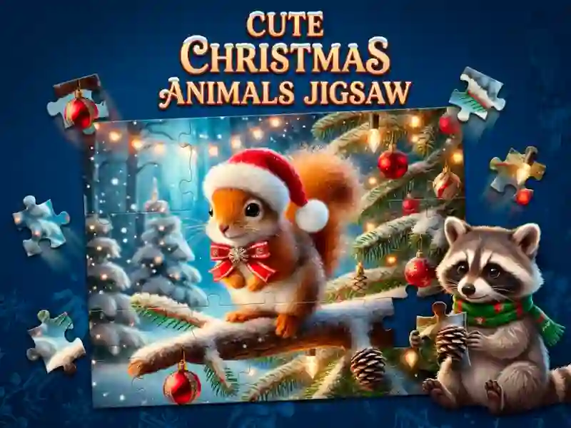 Oyunu Cute Christmas Animals Jigsaw çevrimiçi