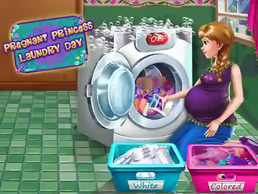 Oyunu Pregnant Princess Laundry Day çevrimiçi
