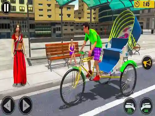 Oyunu Bicycle Tuk Tuk Aauto Rickshaw New Driving çevrimiçi