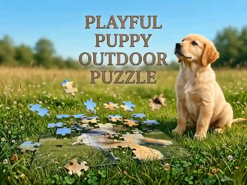 Oyunu Playful Puppy Outdoor Puzzle çevrimiçi