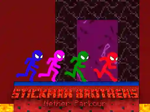 Oyunu Stickman Brothers Nether Parkour çevrimiçi