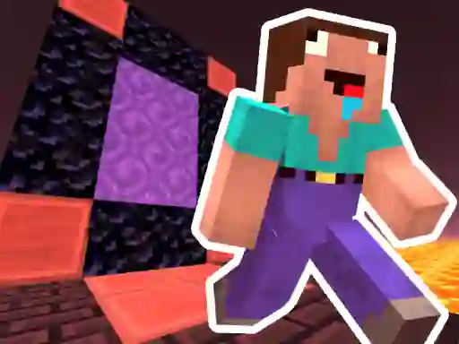 Oyunu Noob Steve Nether çevrimiçi