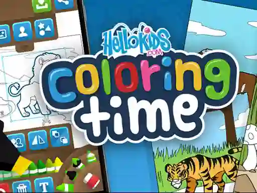 Oyunu Hello kids Coloring Time çevrimiçi