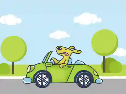 Oyunu Animal Happy Drive Coloring çevrimiçi