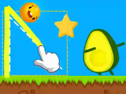 Oyunu Where's My Avocado Draw Lines çevrimiçi