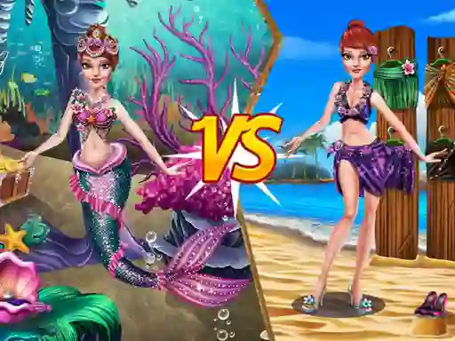 Oyunu Mermaid vs Princess Outfit çevrimiçi