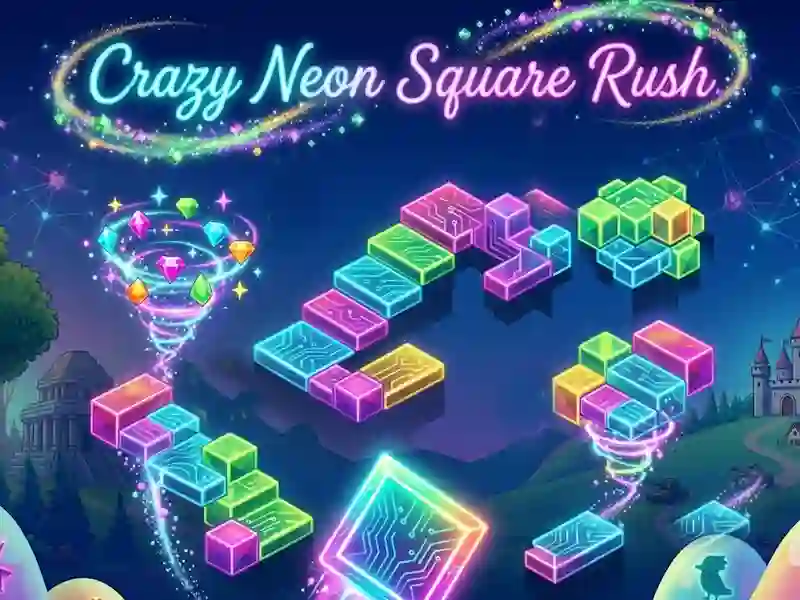 Oyunu Crazy Neon Square Rush çevrimiçi