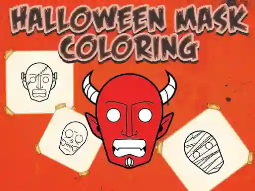 Oyunu Halloween Mask Coloring Book çevrimiçi