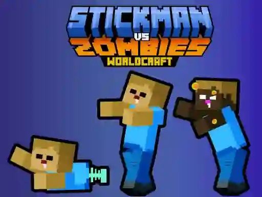 Oyunu Stickman vs Zombies WorldCraft çevrimiçi