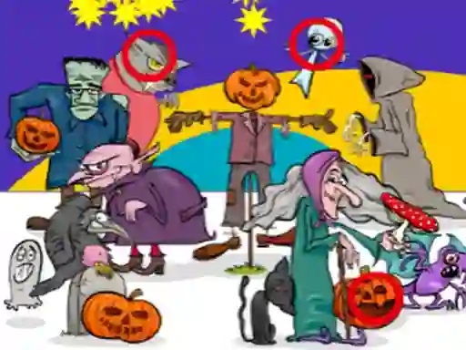 Oyunu Find 5 Differences Halloween çevrimiçi