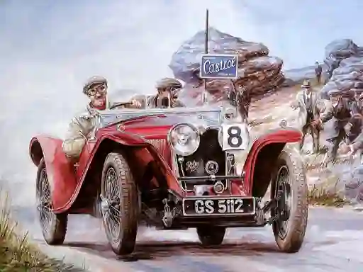 Oyunu Painting Vintage Cars Jigsaw Puzzle 2 çevrimiçi