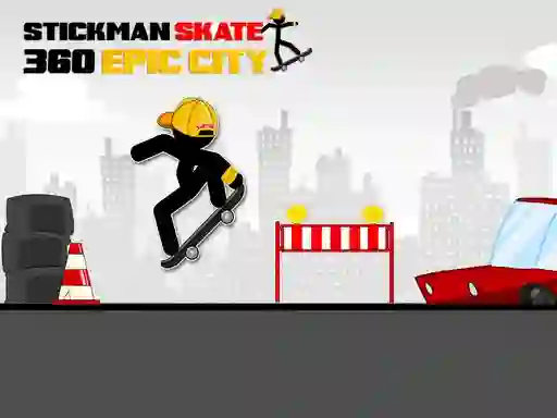 Oyunu Stickman Skate 360 Epic City çevrimiçi