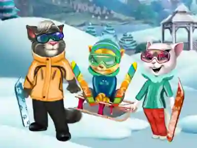 Oyunu Cats Winter Fun çevrimiçi
