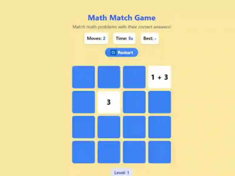 Oyunu Math Match Game çevrimiçi