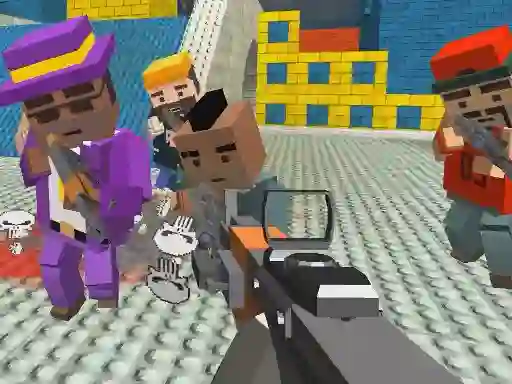 Oyunu GunGame shooting warfare: blocky gangster çevrimiçi