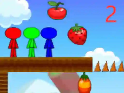 Oyunu Stickman Bros In Fruit Island 2 çevrimiçi