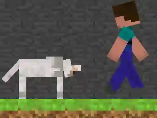 Oyunu Steve and Wolf çevrimiçi