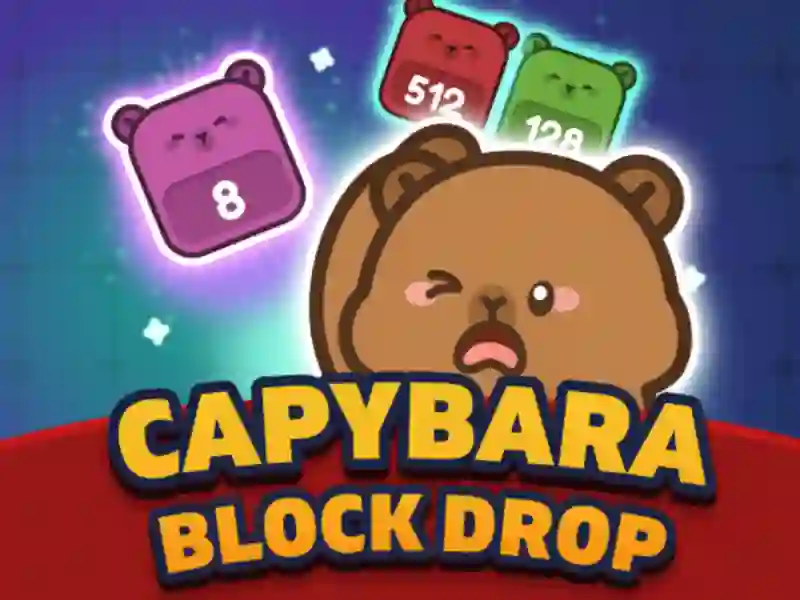 Oyunu Capybara Block Drop çevrimiçi