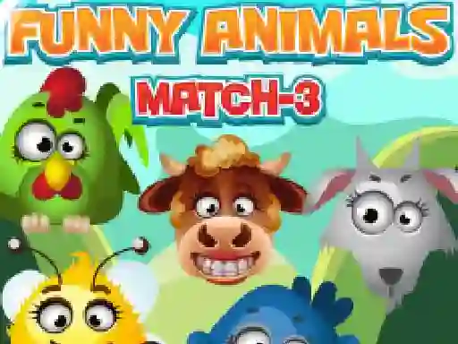 Oyunu Funny Animals Match 3 çevrimiçi