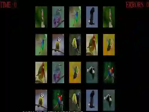 Oyunu Memorize the birds çevrimiçi