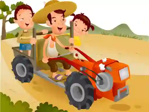 Oyunu Cartoon Tractor Puzzle çevrimiçi