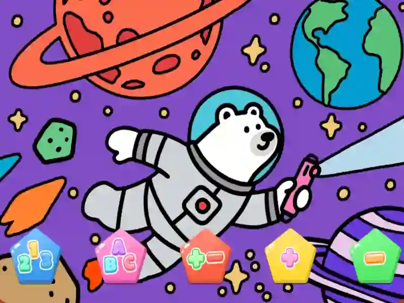 Oyunu Color By Code Space Bear çevrimiçi