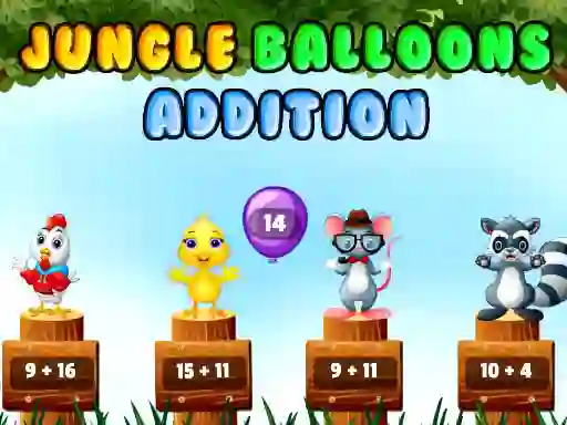 Oyunu Jungle Balloons Addition çevrimiçi