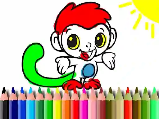 Oyunu Back To School: Monkey Coloring çevrimiçi
