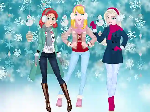 Oyunu Princesses Winter Spree çevrimiçi