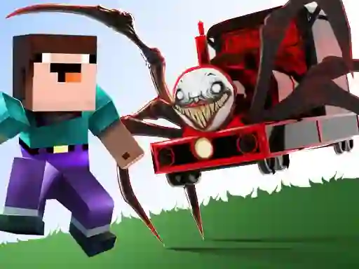 Oyunu Noob vs Spider Train çevrimiçi