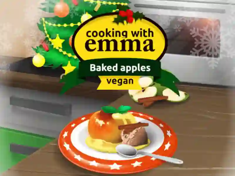 Oyunu Cooking with Emma Baked Apples vegan çevrimiçi
