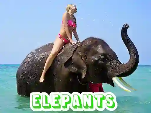 Oyunu Elephants Puzzle çevrimiçi