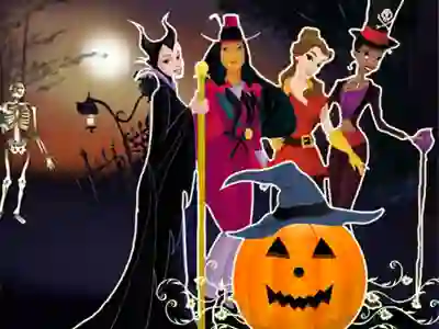 Oyunu Princesses Halloween Night çevrimiçi