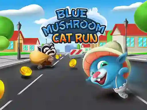 Oyunu Blue Mushroom Cat Run çevrimiçi