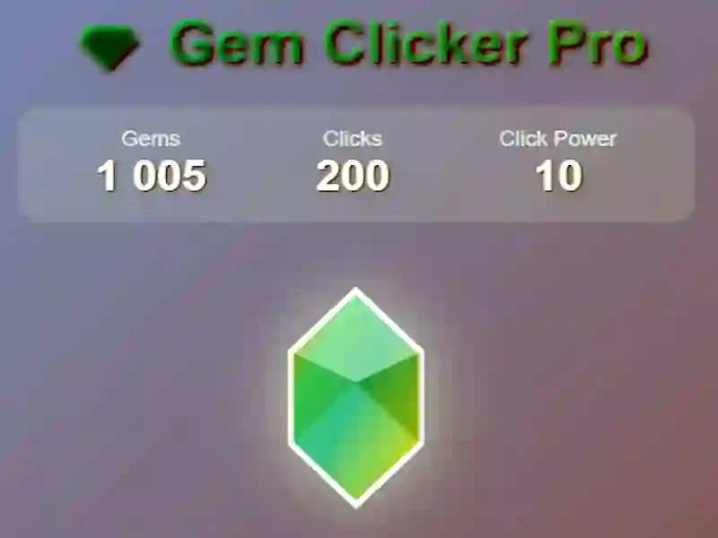 Oyunu Gem clicker pro çevrimiçi