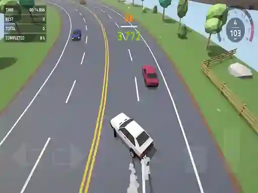 Oyunu Polygon Drift: Endless Traffic Racing çevrimiçi