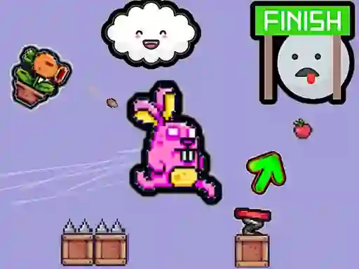 Oyunu Cute Rabbit's Challenging Adventure çevrimiçi