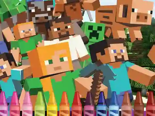 Oyunu 4GameGround Minecraft Coloring çevrimiçi