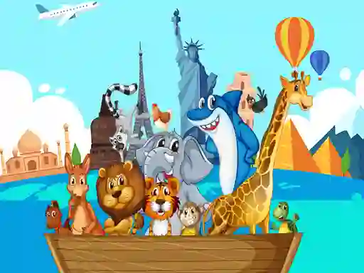 Oyunu Crazy Friends Travel The World Puzzle çevrimiçi