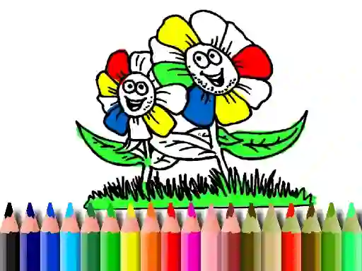 Oyunu Back to School: Flowers Coloring çevrimiçi