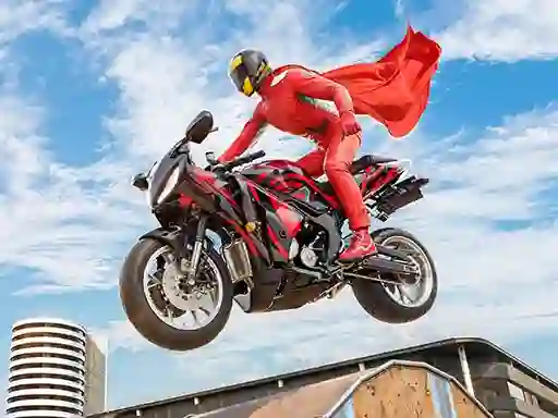 Oyunu Real Motorbike Super Hero Stunt 3D çevrimiçi